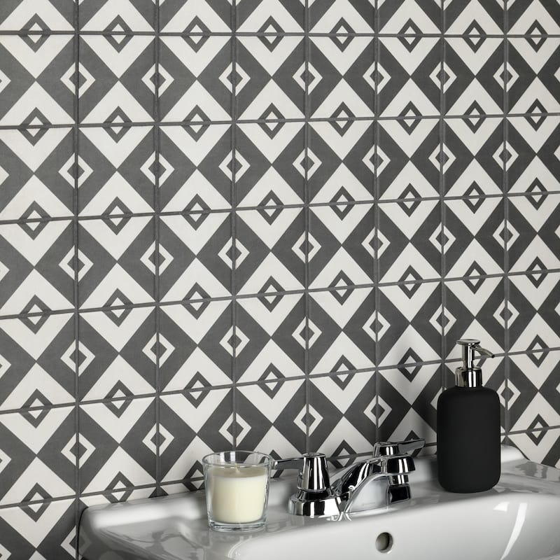 Merola Tile Twenties Mini Vertex 3-7/8" x 3-7/8" Ceramic Floor and Wall Tile