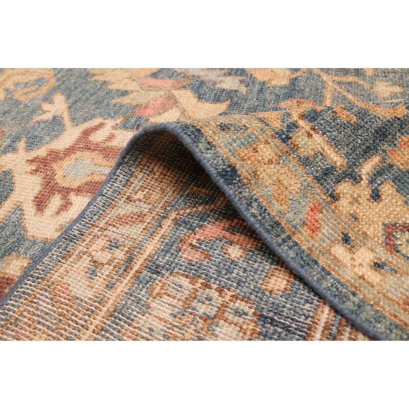 ECARPETGALLERY Hand-knotted Jules Serapi Navy Wool Rug - 8'9 x 11'9