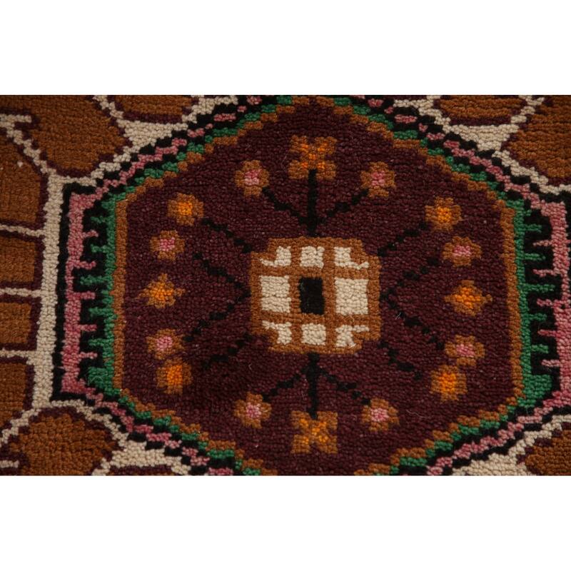 Geometric Kazak Accent Rug Handmade Traditional Wool Carpet - 3'0"x 5'0"