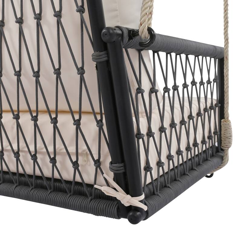 Woven Rope 2-Seater Porch Swing Sofa
