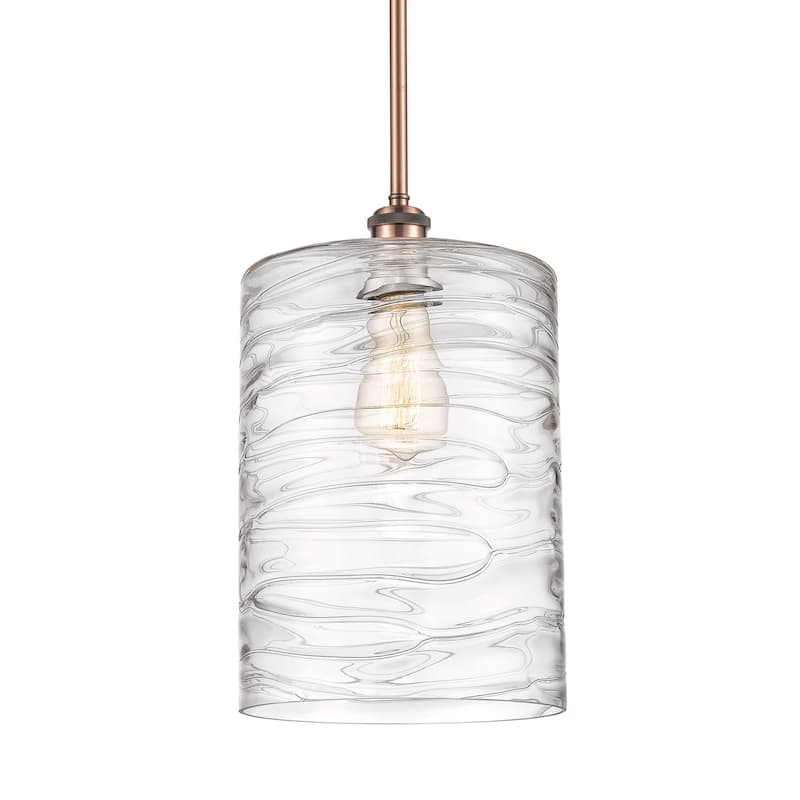 Innovations Lighting 516-1S-14-9-L Cobbleskill Pendant Cobbleskill 9" - Deco Swirl / Antique Copper