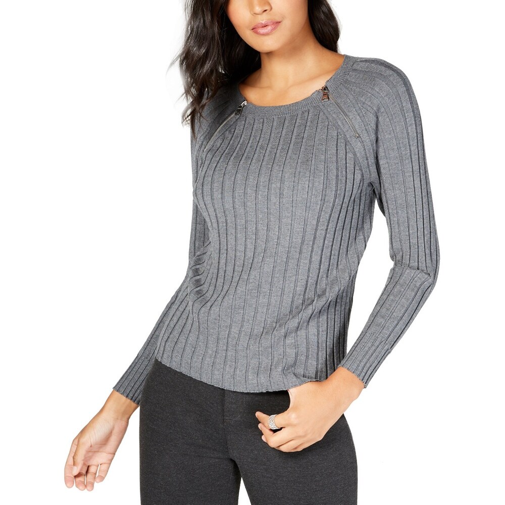 zipper sleeve sweater