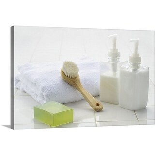 "Soap and the bath goods" Canvas Wall Art - Bed Bath & Beyond - 16477549