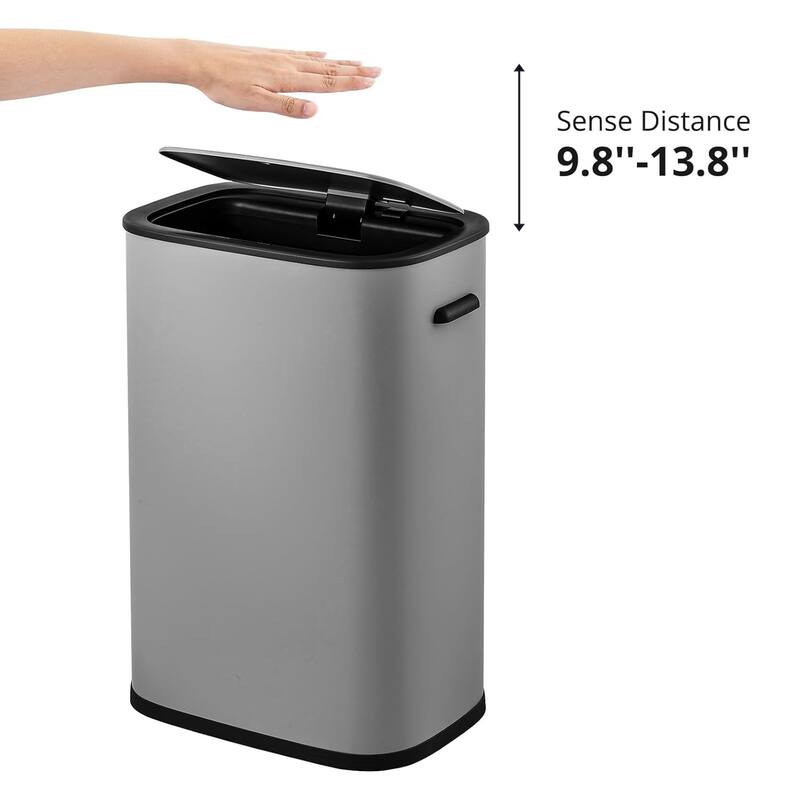 15 Gallon Motion Sensor Trash Can Lid, 55L Motion Sensor Stainless Steel Trash Can for Kitchen and Office (without liner)