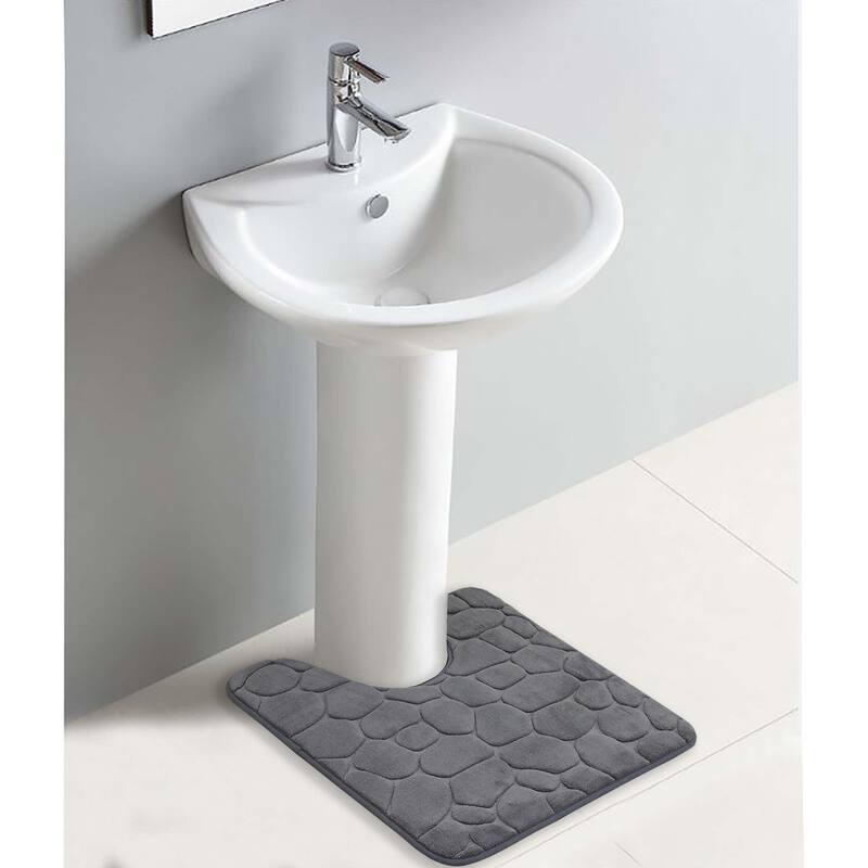 Contour Bath Rug Memory Foam Mat 3D Pebble 20L x 20W