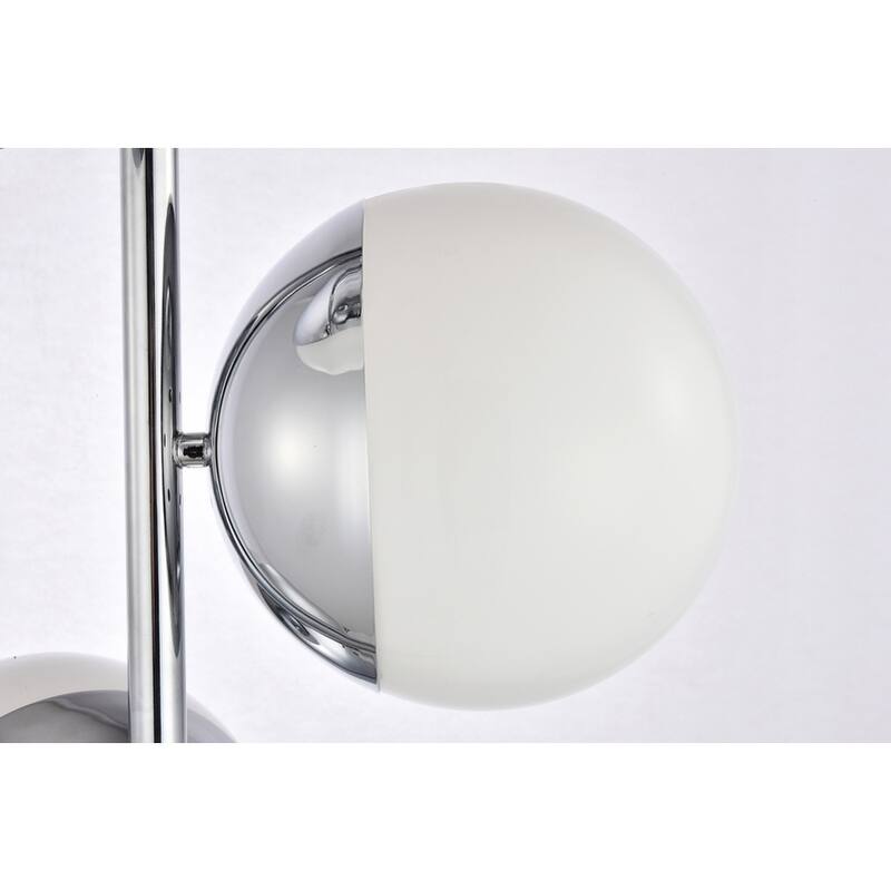 3-Light Floor Lamp with Frosted White Glass