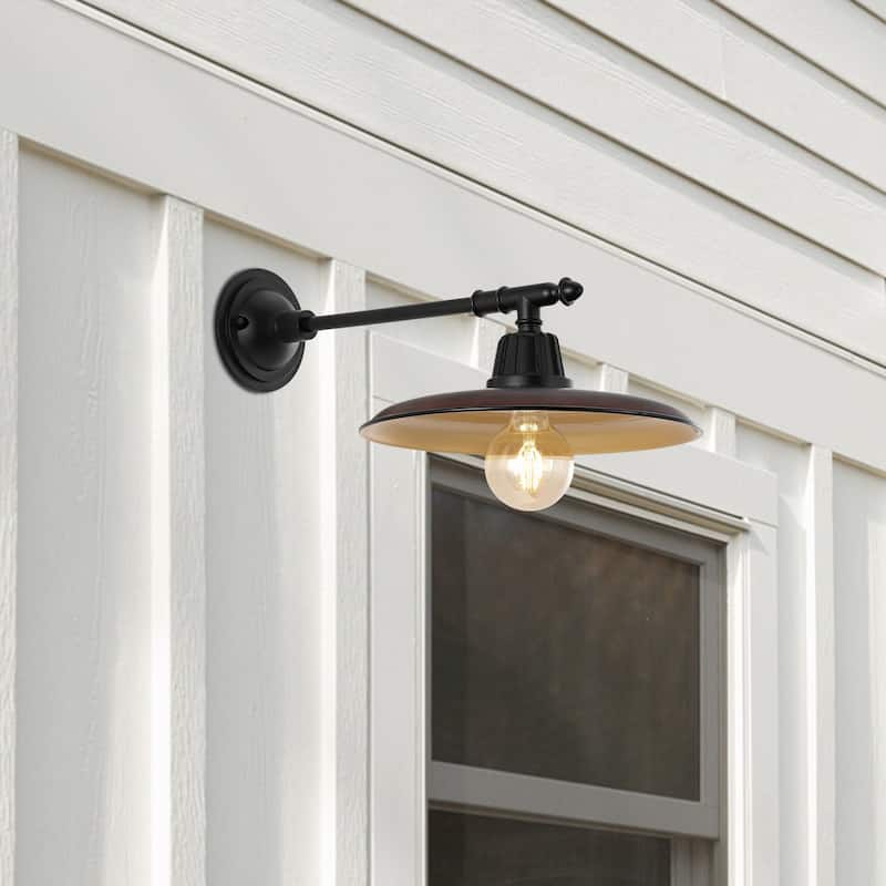 Jasper 12" Farmhouse Indoor/Outdoor LED Victorian Arm Sconce