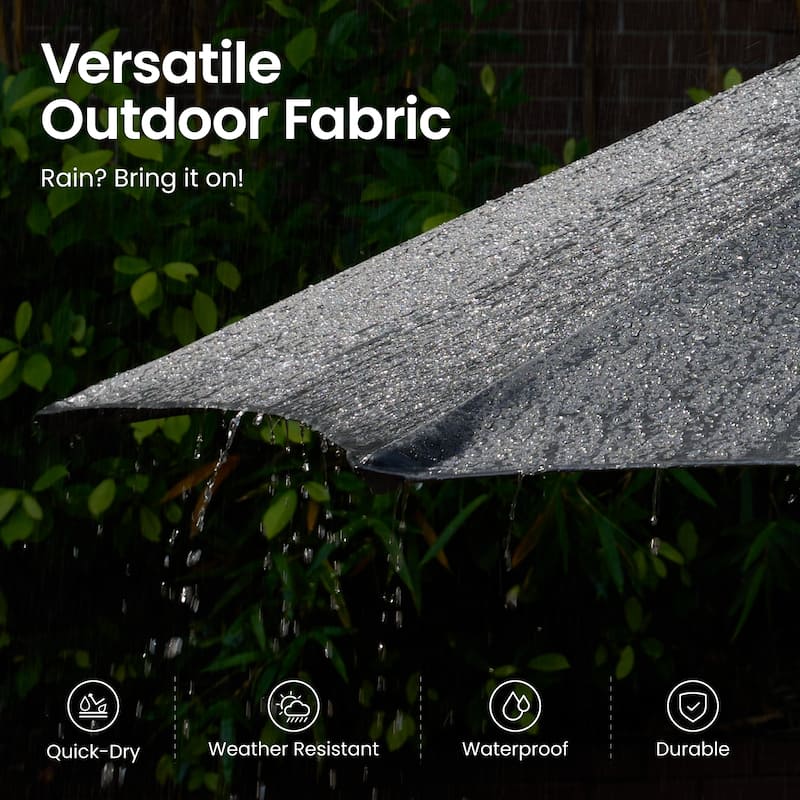​OVIOS 15ft Double Side Patio Umbrella Extra Large with Light