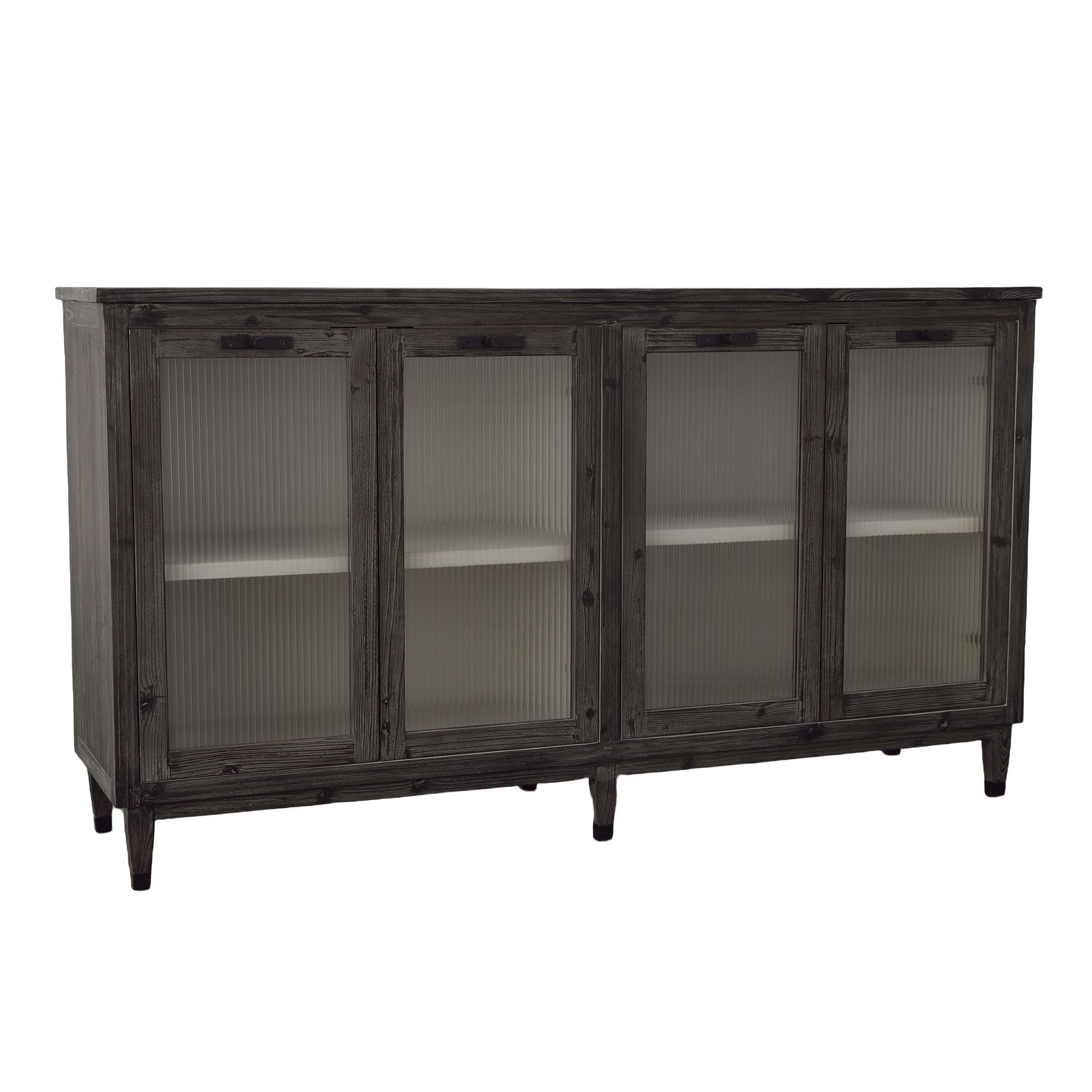Furniture Classics Hartnell 72-inch 4-Door Sideboard, Charcoal