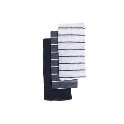 3 Pack Kitchen Towel Set (Navy Striped)