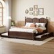 preview thumbnail 32 of 43, Queen Platform Bed with 2 Drawers & Twin XL Trundle