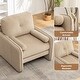 preview thumbnail 30 of 76, HOMYKA Oversized Accent Chair, Modern Sherpa Single Sofa with 2PCS Pillows