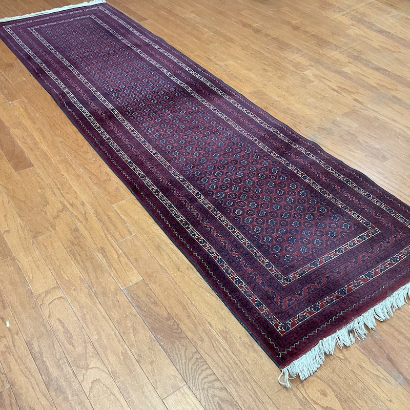 HERAT ORIENTAL Handmade Fine Turkoman Wool Rug - 2'9" x 9'8"
