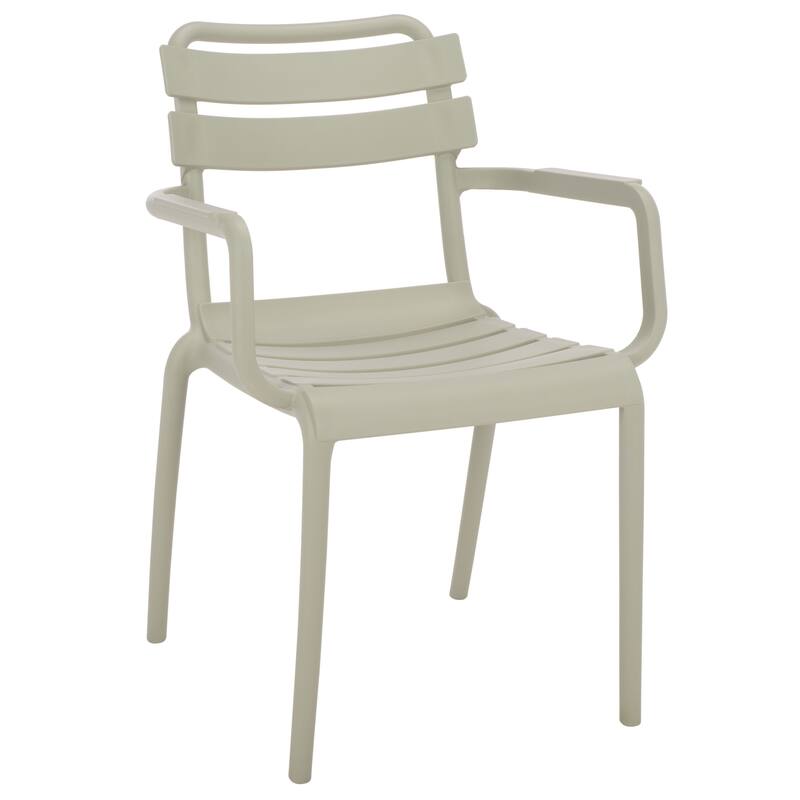 SAFAVIEH Outdoor Living Sarah Stacking Dining Armchair (Set of 2) - 21"W x 23"D x 32"H