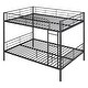 preview thumbnail 15 of 14, Full Over Full Size Metal Bunk Bed with Ladder