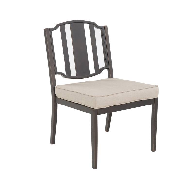 2-Piece Metal Outdoor Dining Chair