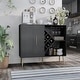 preview thumbnail 1 of 6, Carson Carrington Lesund Modern Black 4-shelf Buffet Black