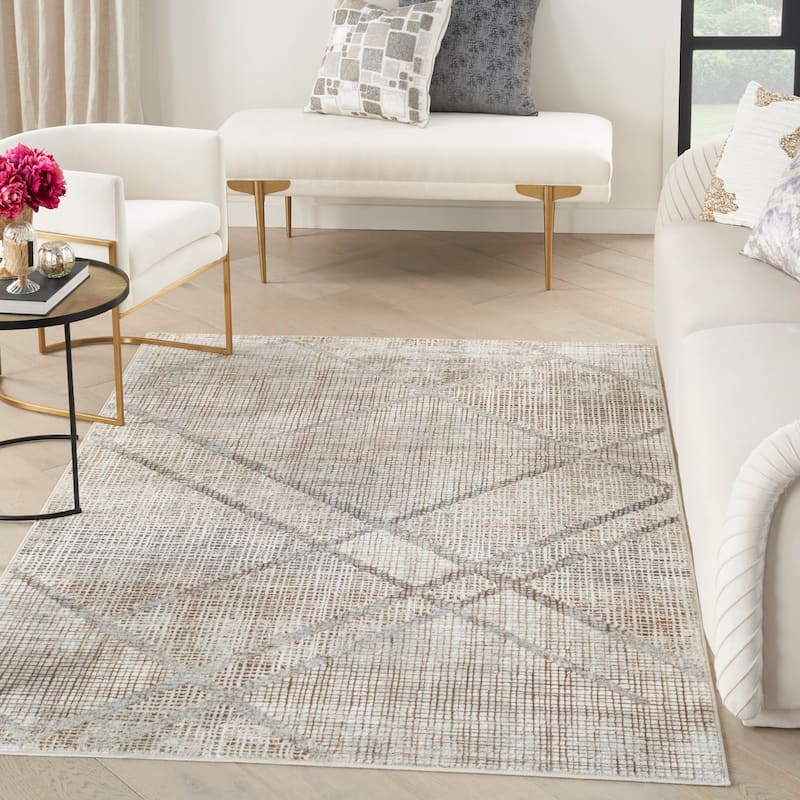 Nourison Home Iliana Indoor only Grey Abstract Area Rug