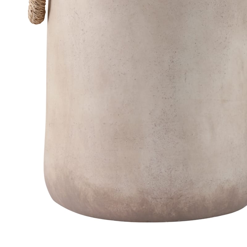 Pottery Jute Decorative Vase Rustic Wrapped Handles Clay Design