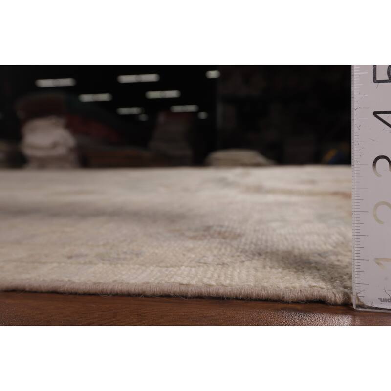 Vegetable Dye Oushak Turkish Large Area Rug Hand-Knotted Wool Carpet - 10'3"x 14'1"