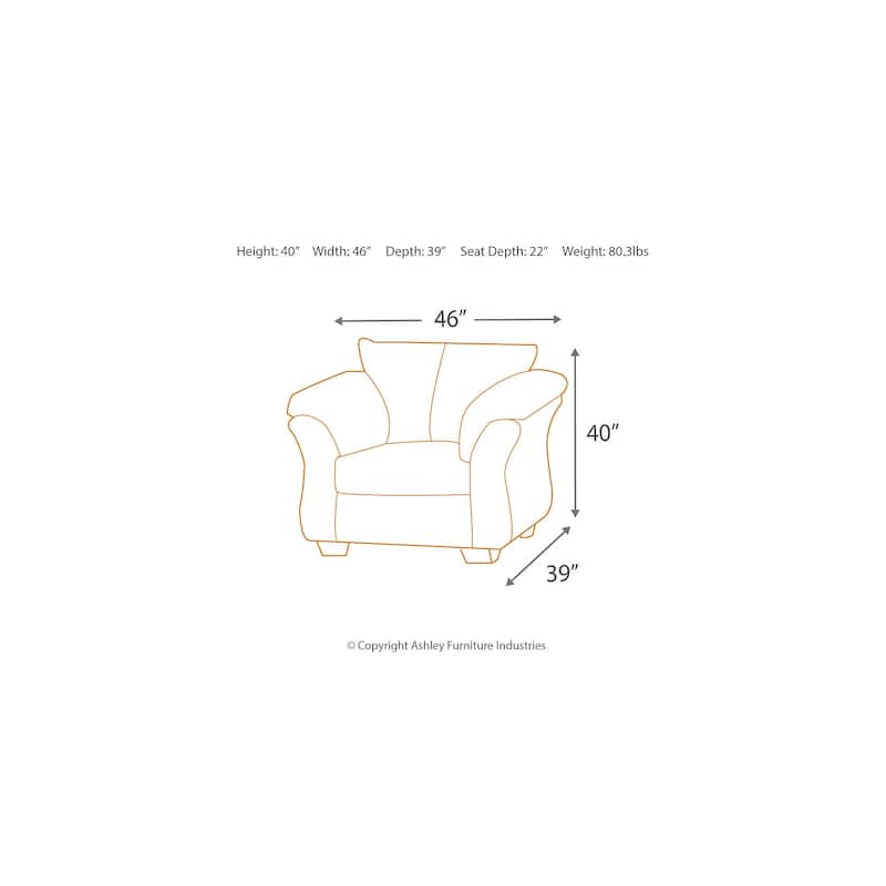 Signature Design by Ashley Darcy 2-Piece Upholstery Package - 43" W x 37" D x 37" H