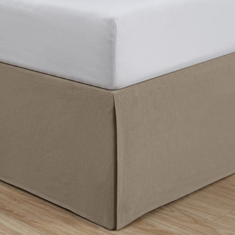Nestwell Linen Blend 15 Inch Bed Skirt - Cal King - Natural