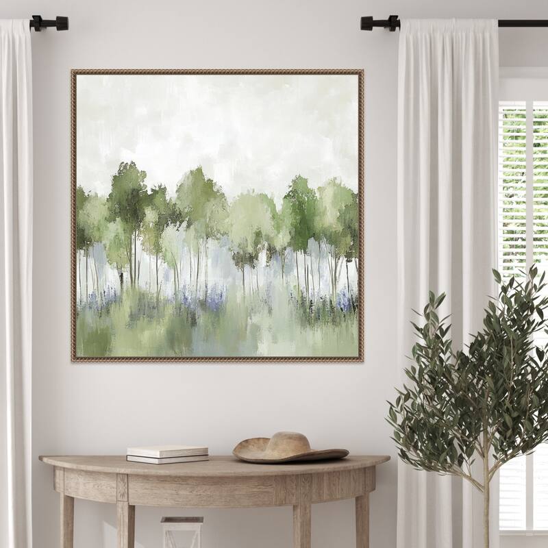Forest of Sapphire Blossoms No. 1 by Mona Grace Framed Canvas Wall Art Print