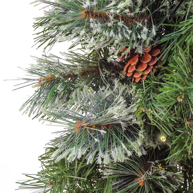 National Tree Company 30 in. Glistening Pine Wreath with LED Lights - 30 in