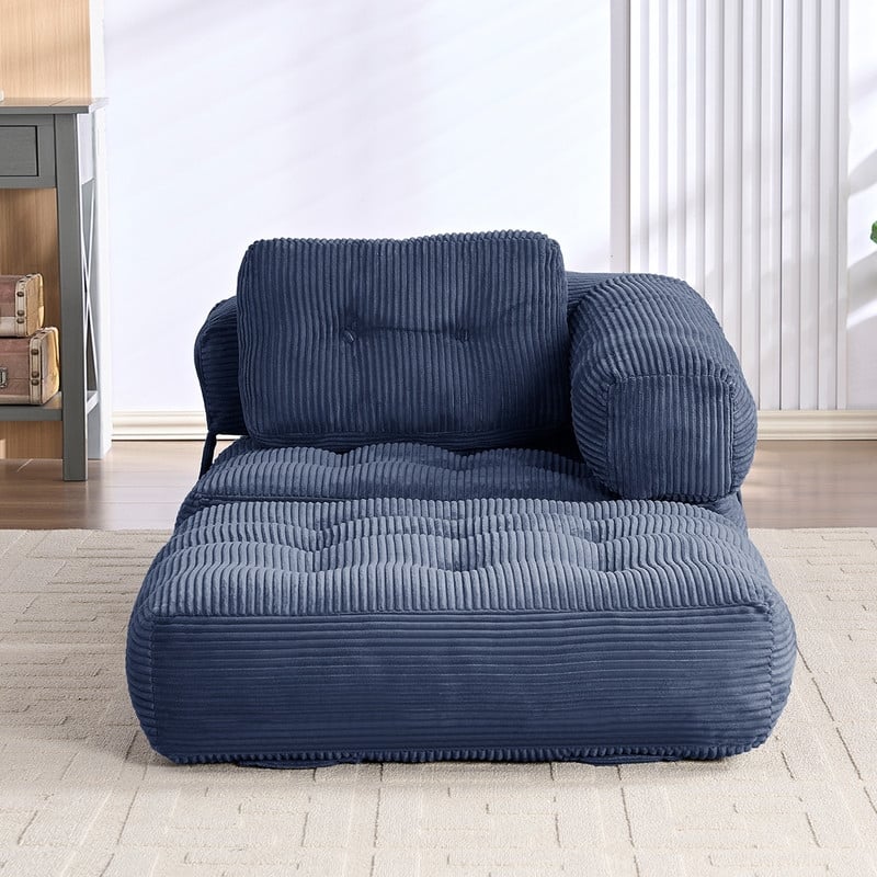Mixoy Folding Sofa Bed, L-Shaped Convertible Sofa Bed with Armrest Foldable Sleeper Sofa