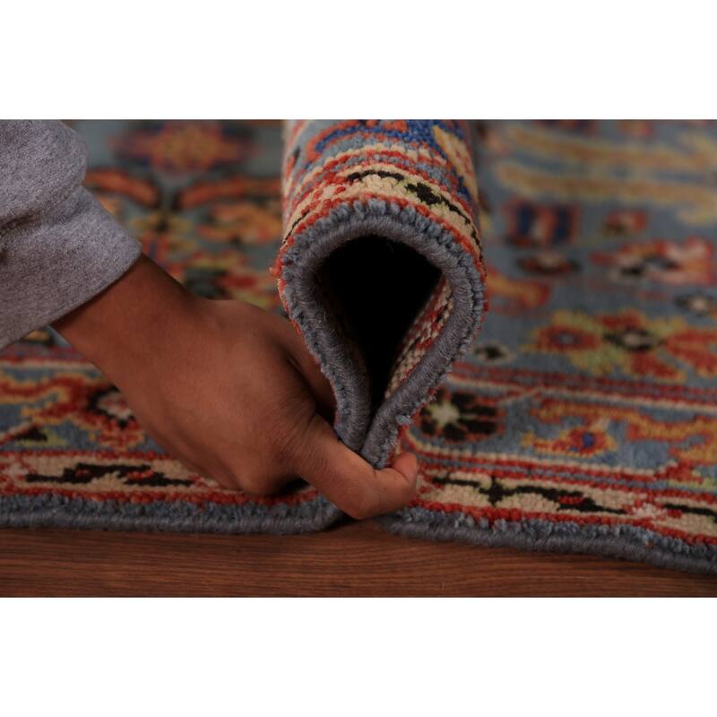 Light Blue Oushak Indian Foyer Rug Handmade Wool Carpet - 3'0"x 5'0"