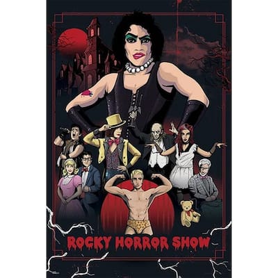 Rocky Horror Collage Art Poster - 24 x 36 Inch