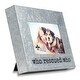 preview thumbnail 2 of 1, Curata Galvanized Metal Who Rescued Who 6x4 Photo Frame