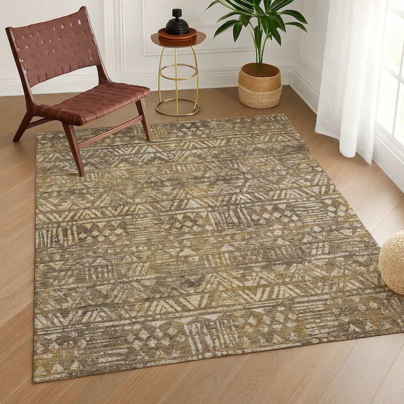 Machine Washable Indoor/ Outdoor Global Jara Chantille Rug