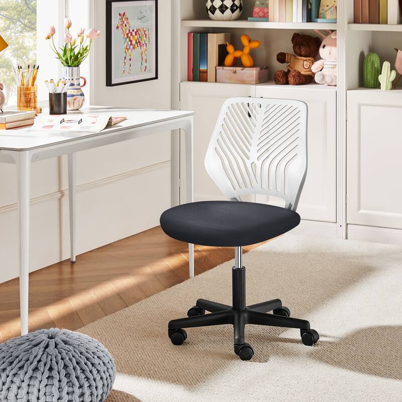 Yaheetech Adjustable Armless Office Chair Swivel Computer Study Chair