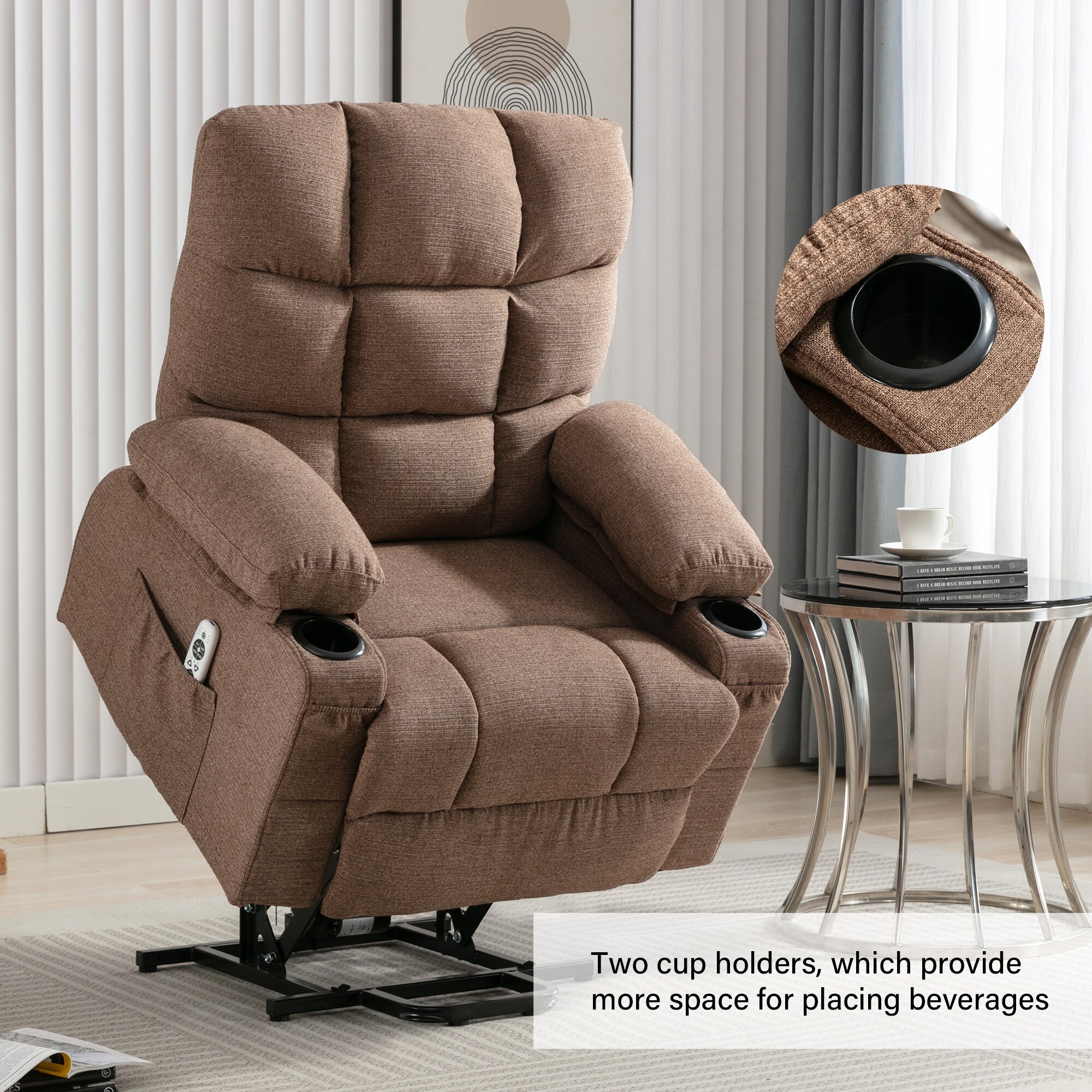 JONPONY Power Lift Recliner Chair Recliners for Elderly with Heat and  Massage Recliner Chair for Living Room with Infinite Position and Side
