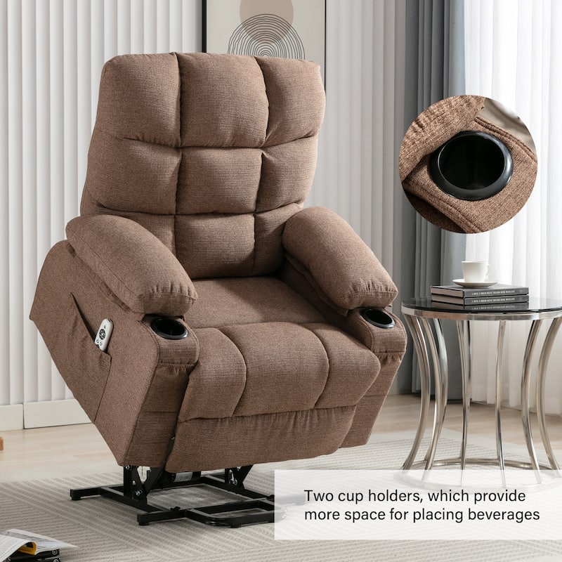 Power Lift Recliner Chair wHeat,Massage,Infinite Position and USB