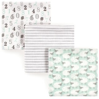 Luvable Friends Baby Cotton Flannel Receiving Blankets, Sheep, One Size - Sheep - One Size