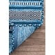 preview thumbnail 5 of 18, Nuloom Contemporary Flatweave Handmade Diamond Bands Solid Area Rug