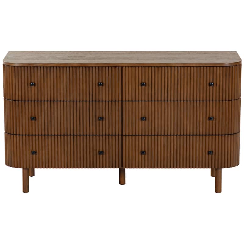 SAFAVIEH Couture Shelbie 6-Drawer Reeded Dresser