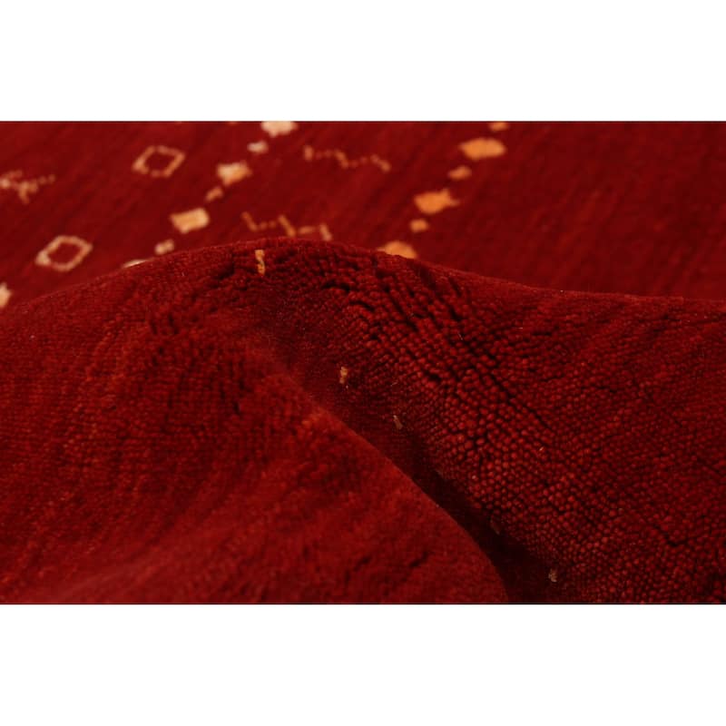 Kashkuli Gabbeh Red Rug 4'9" x 6'5" - 4'9 x 6'5