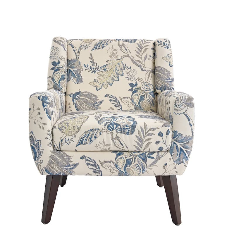 Modern Upholstered Faux Leather Tufted Armchair Linen Accent Chairs