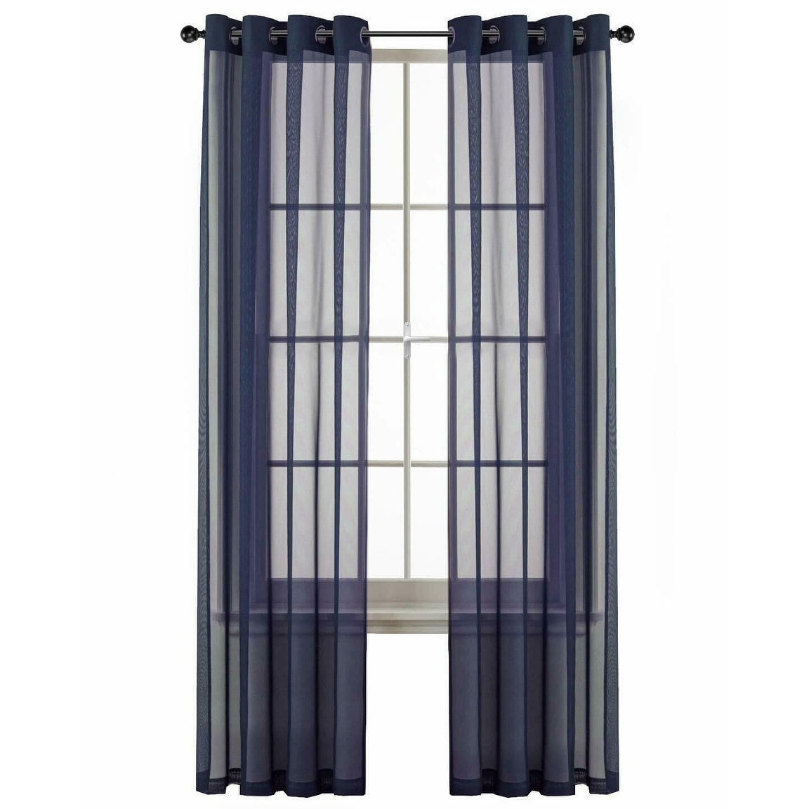 Kate Aurora Sheer Voile Grommet Top Window Curtains for Home Decor-image