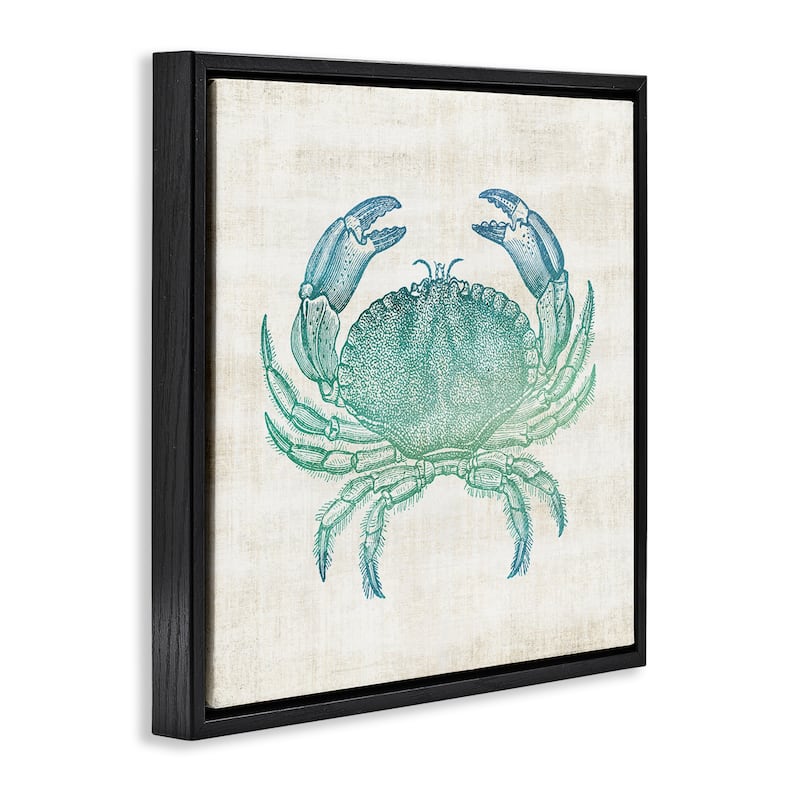 Stupell Ombre Crab Impression Framed Floater Canvas Wall Art Design By Susan Arnot