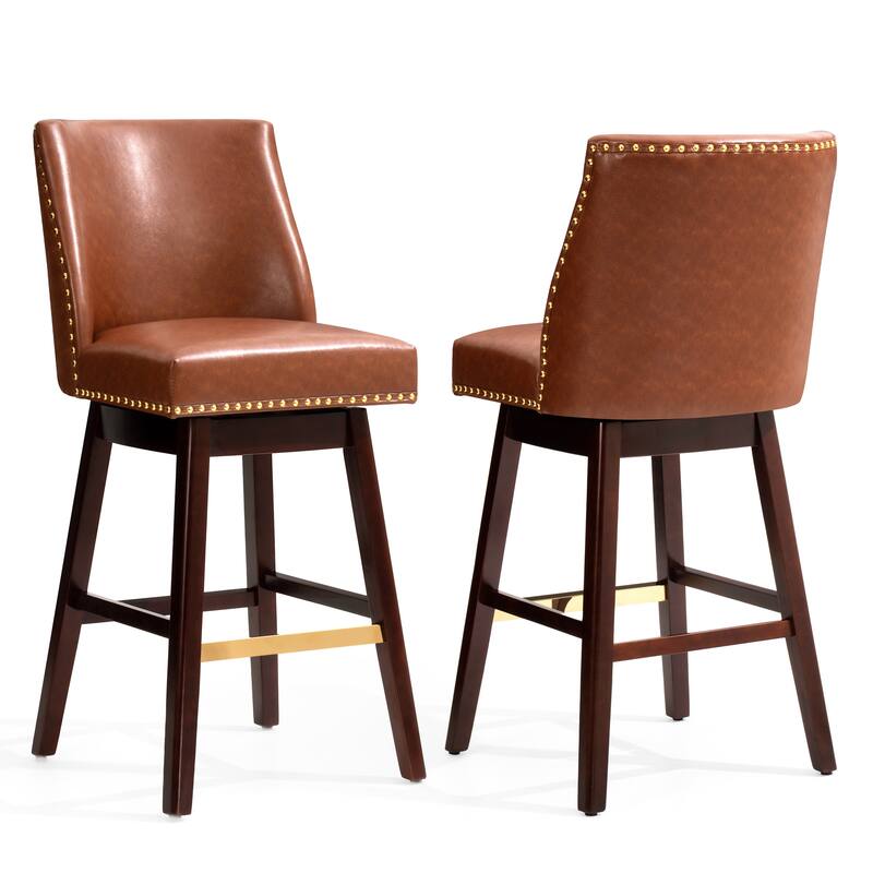 Crestlive Bar Stools Swivel Barstool with Back