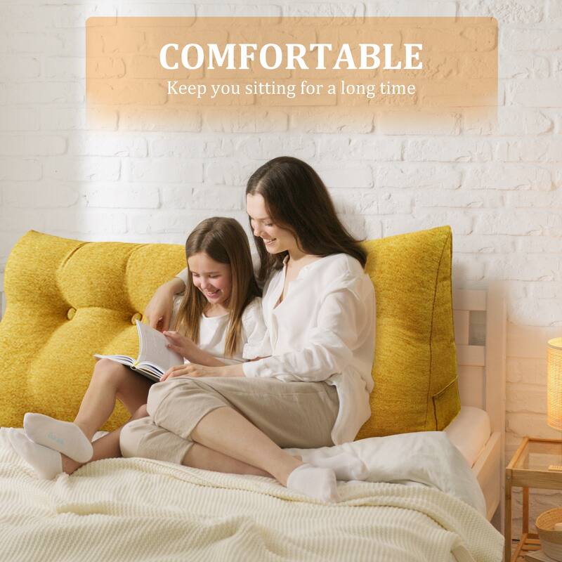 WOWMAX Bed Rest Wedge Reading Pillow Bolster Daybed Back Support