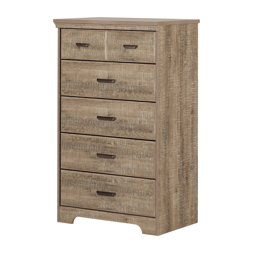 Faux Leather Upholstered 6-Drawer Dresser with Padded Fronts, Modern Contemporary Style, and Spacious Storage