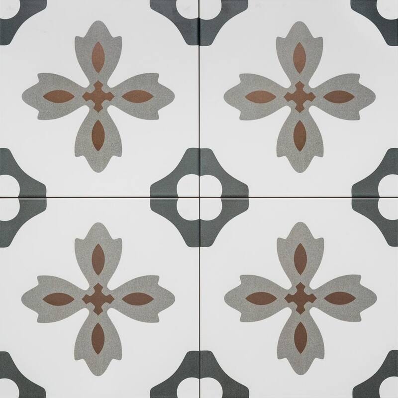 Venice 10x10 Matte Porcelain Encaustic Tile - Floor, Wall & Backsplash