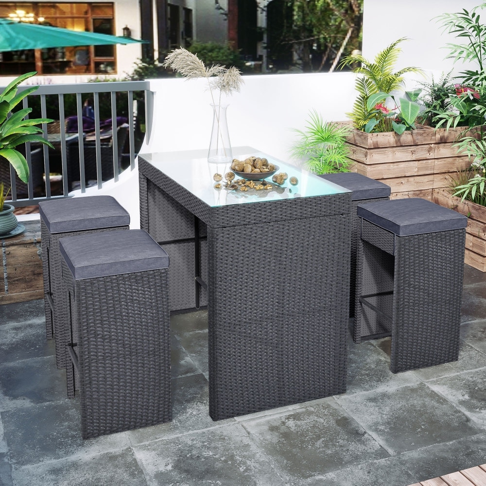 Wicker garden on sale bar