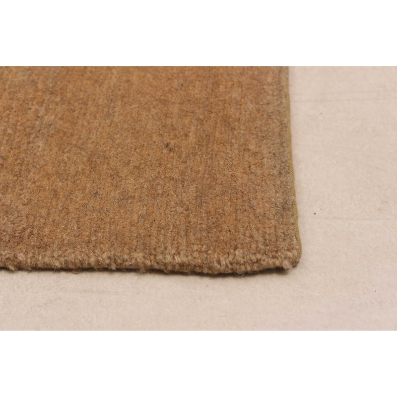 ECARPETGALLERY Hand-knotted Opulence Tan Wool Rug - 6'0 x 8'2
