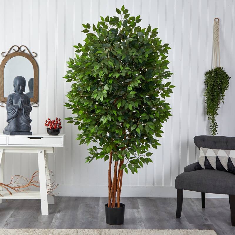 Modern Decorative Tree - 6.5ft Indoor Accent Plant - Artificial Greenery for Home Office Decor - 6.5ft.